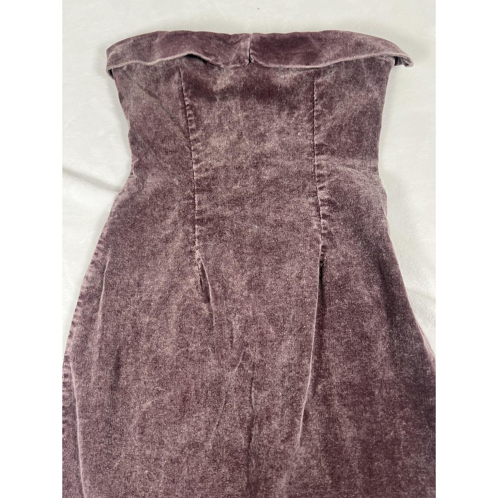 Fashion Nova Dress Womens Small Brown Always In Style‎ Corduroy Midi Strapless